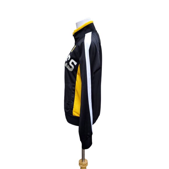 G-III Carl Banks Pittsburgh Pirates Tricot Full-Zip Track Jacket Black Gold Sz S - Picture 9 of 16